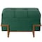 Fabulaxe Velvet Storage Ottoman Stool Box with Abstract Golden Legs - Decorative Sitting Bench, Green Small QI003939.GN - alternate 4